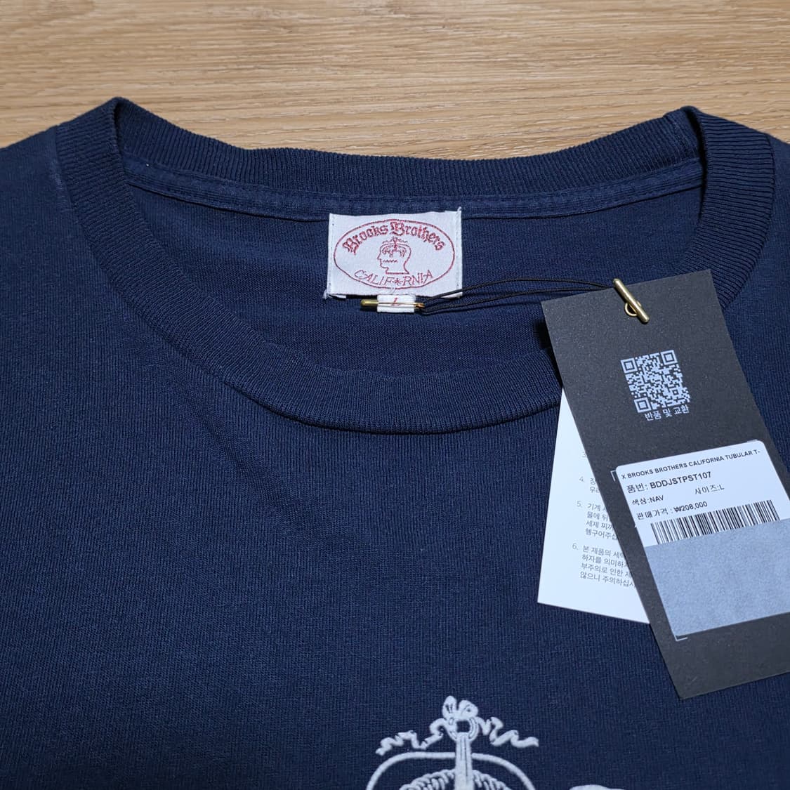 L 택포8만)25ss브룩스브라더스x브레인데드 티셔츠 네이비 상품이미지2