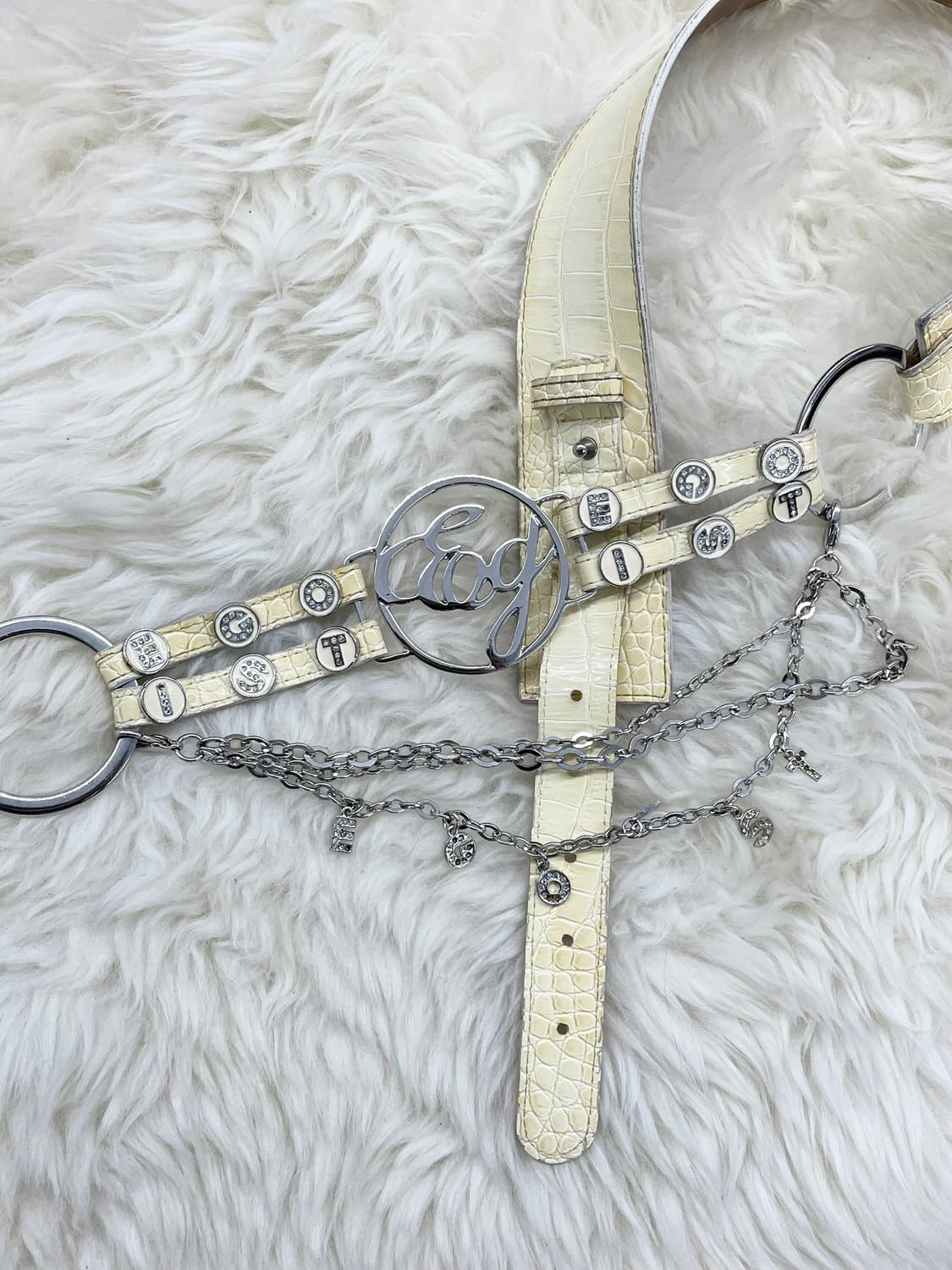 에고이스트 체인 로고 레이어드 버클 벨트*레어 상품이미지6