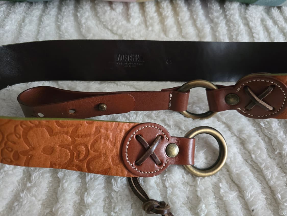 MOSCHINO Cheap and Chic 하트 디테일 레더 벨트 상품이미지3