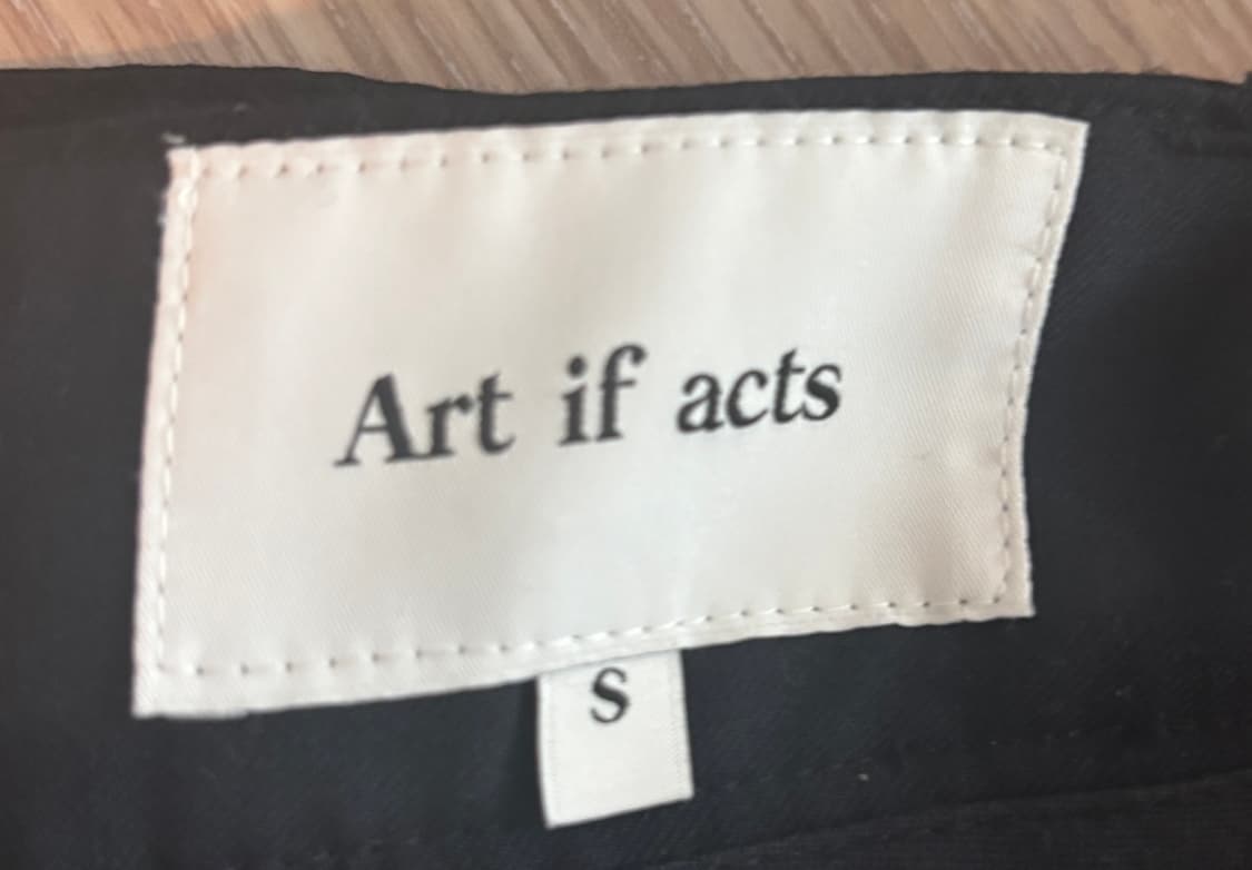 Art if acts 블랙 투턱 와이드 슬랙스 S 상품이미지3