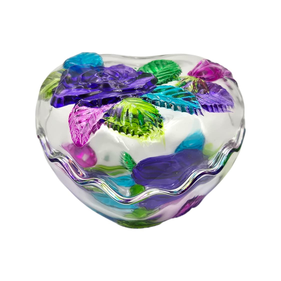 90s 쇼에이 컬러 장미 하트 글라스 트링켓 상품이미지4