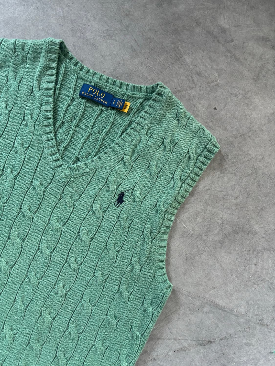 Polo 폴로 랄프로렌 신형라벨 민트컬러 니트 베스트 상품이미지4