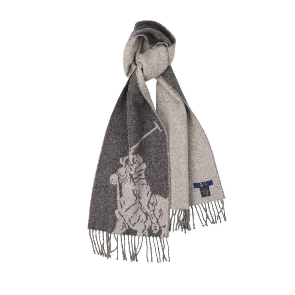 폴로 랄프로렌 2way 빅포니 그레이 울 머플러 상품이미지1