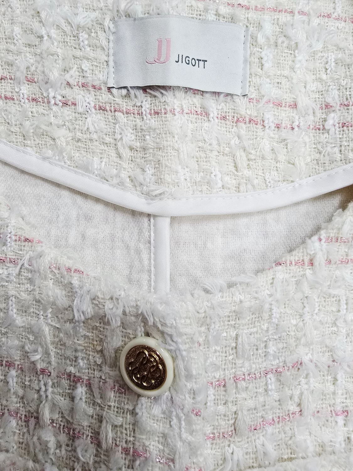 jj지고트 트위드 반팔 자켓 상품이미지9