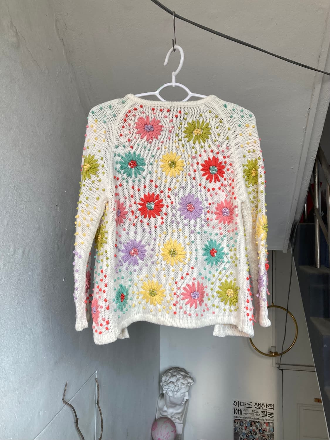 handmade 플라워 뜨개 가디건 상품이미지5