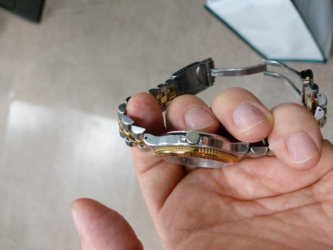 미도 Commander 금장 콤비 시계 상품이미지2