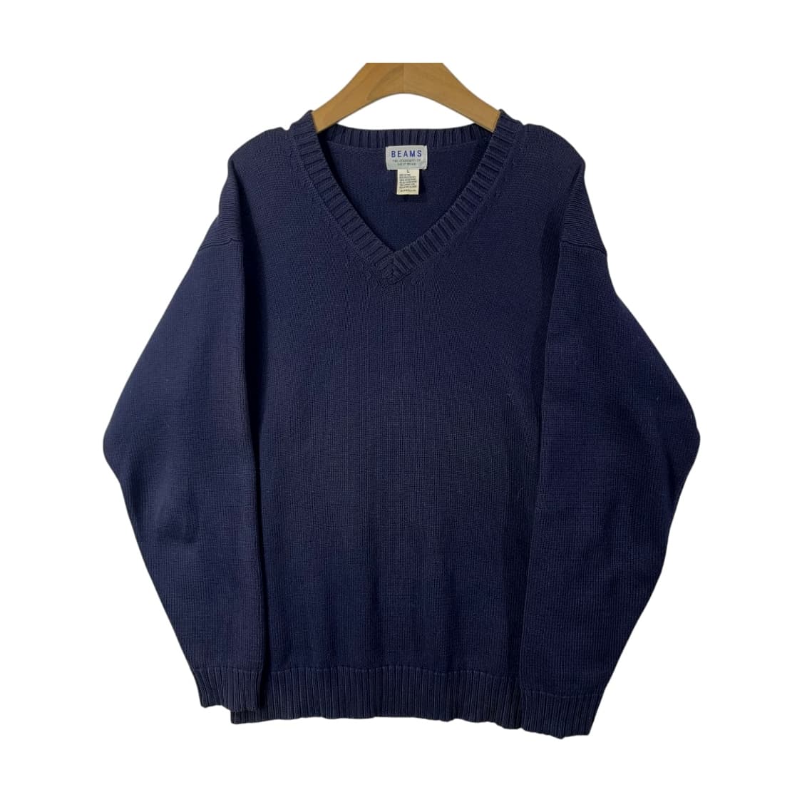 [Beams] 빔즈 브이넥 코튼 니트 상품이미지1