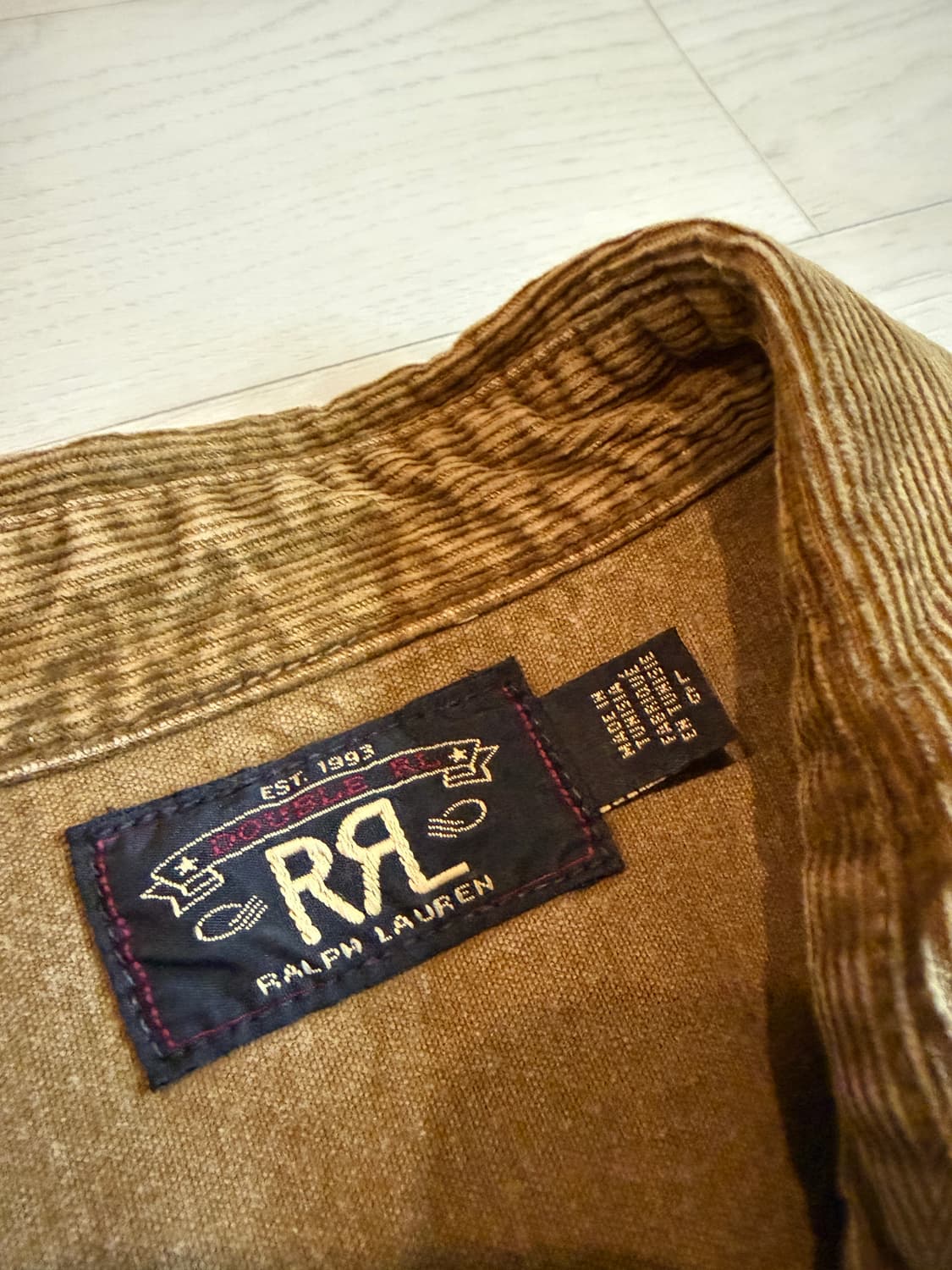 [L] RRL 더블알엘 코듀로이 웨스턴 셔츠 브라운 상품이미지5