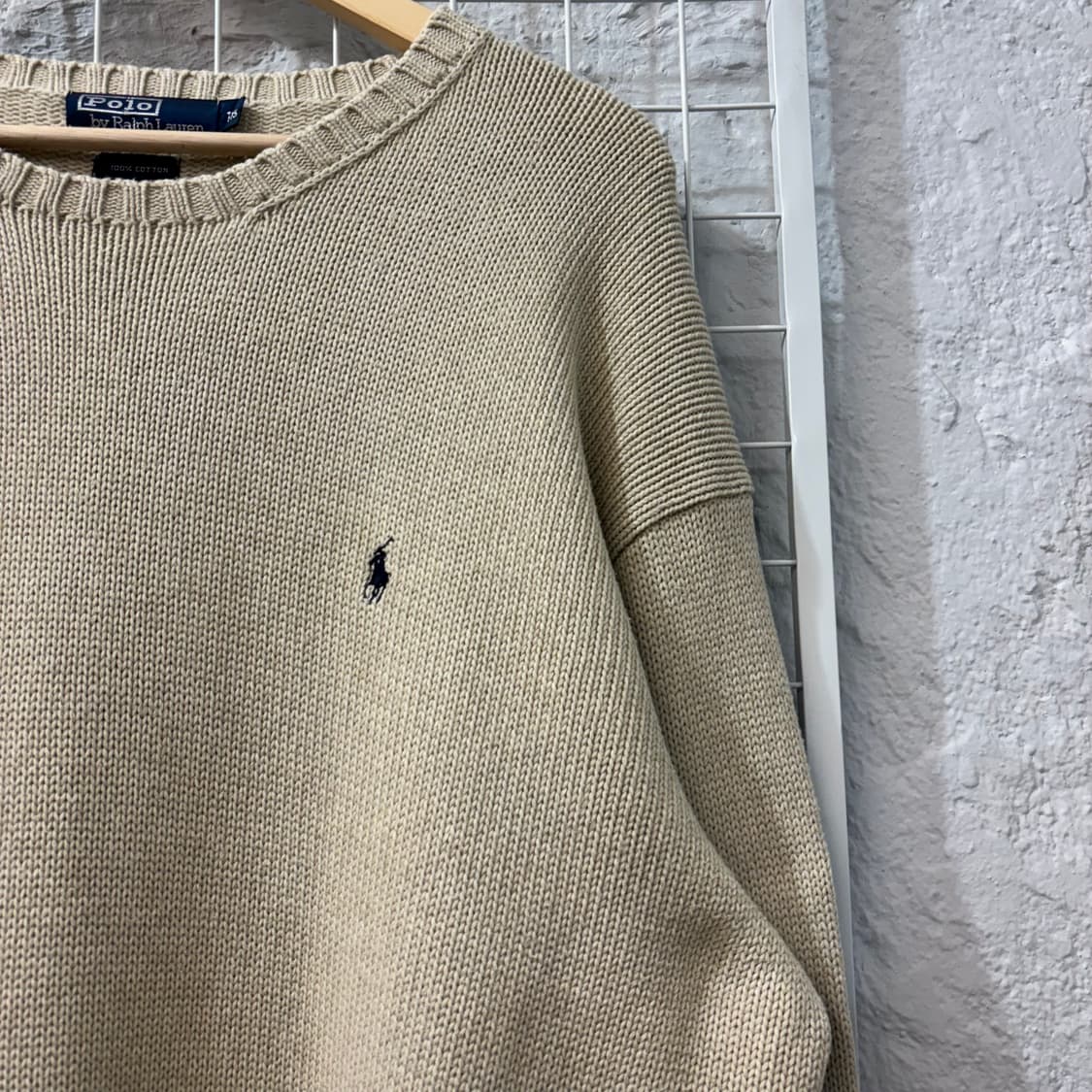 폴로 랄프 로렌 베이지 라운드 니트 3XL 상품이미지5
