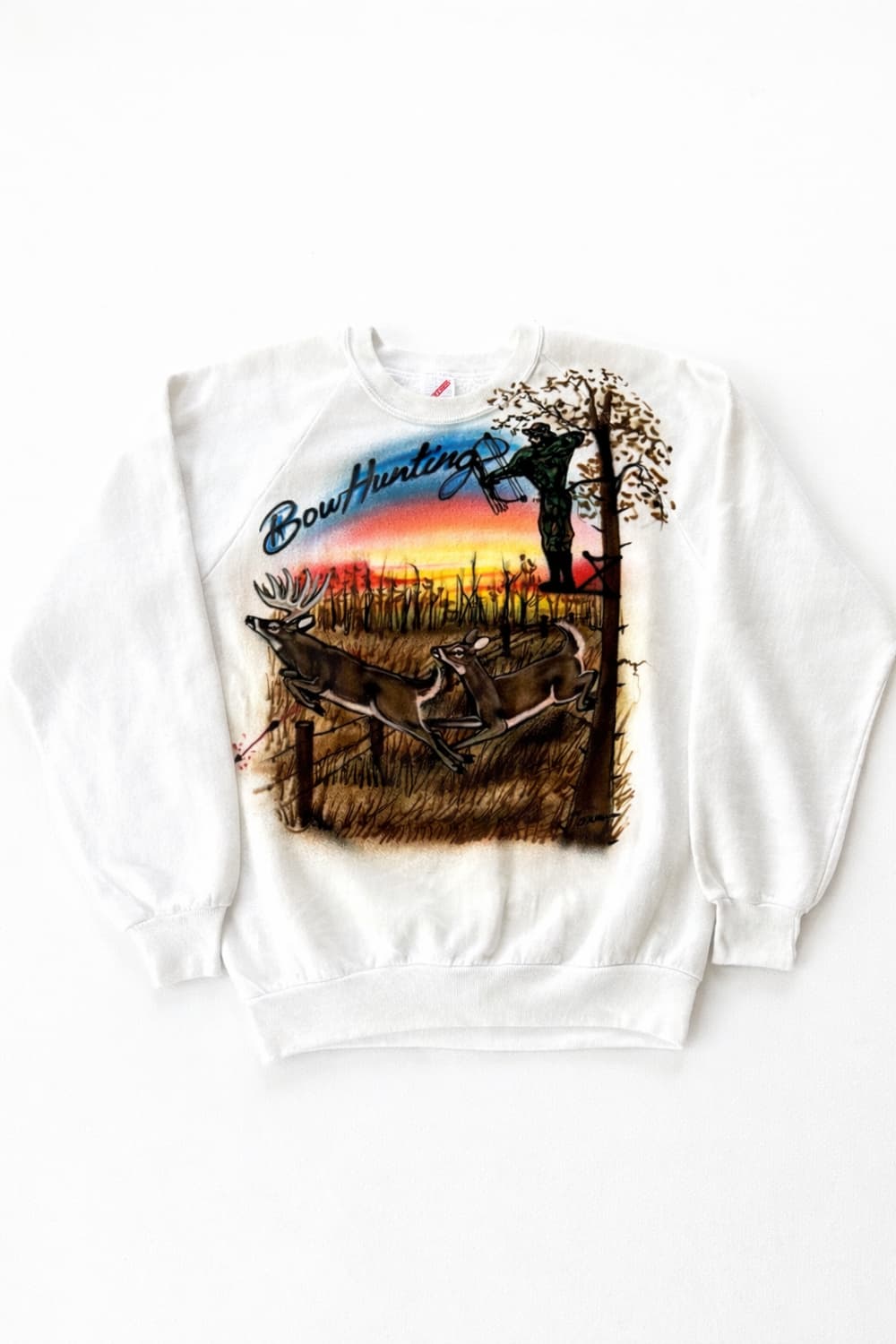 80s Jerzees 에어 브러쉬 스웻셔츠 L 상품이미지1