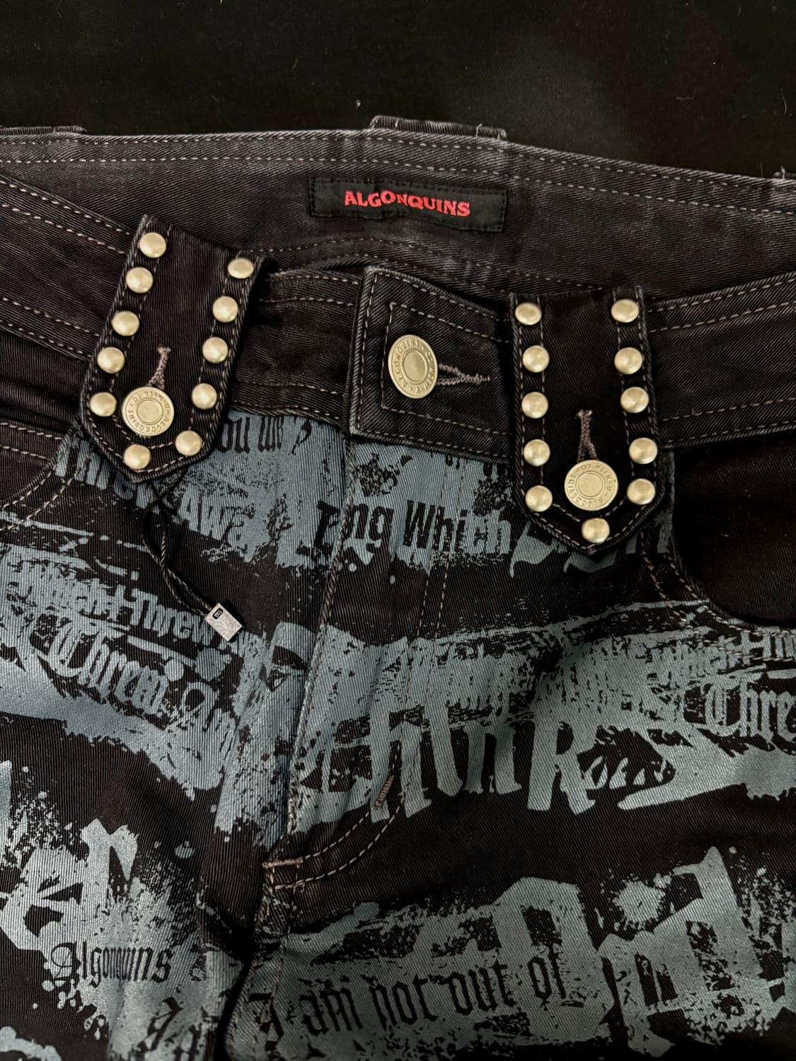 [ALGONQUINS] 00’s Punk Print Boots Cut S 상품이미지5