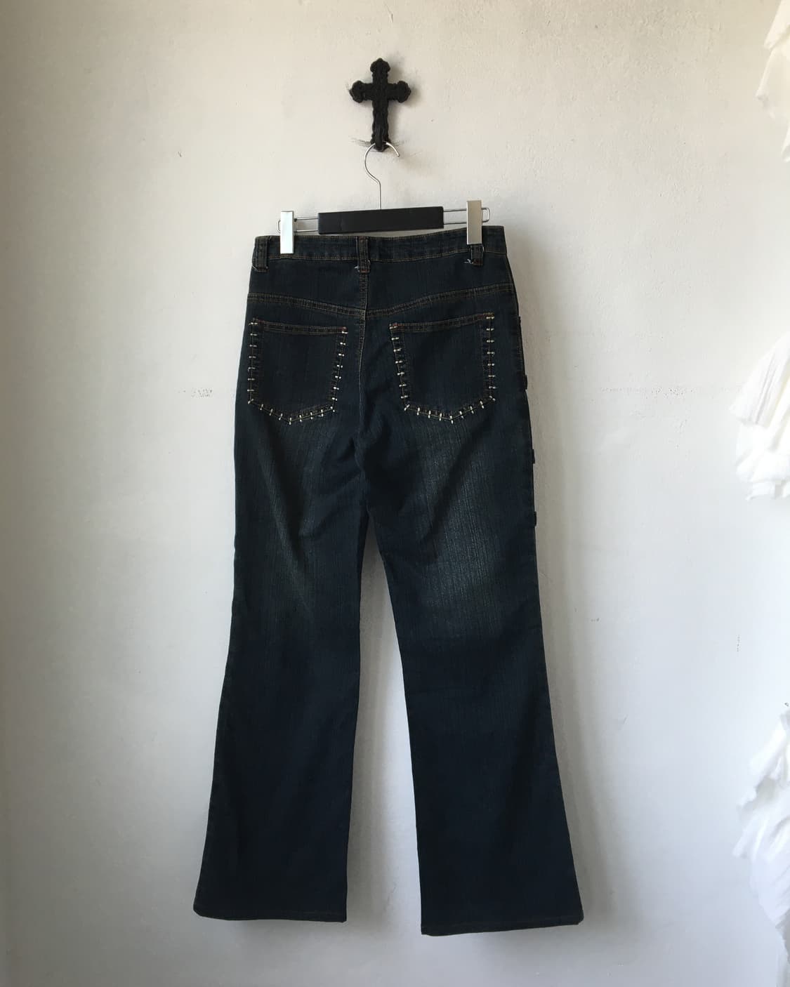 Stitch point belted denim pants 상품이미지2