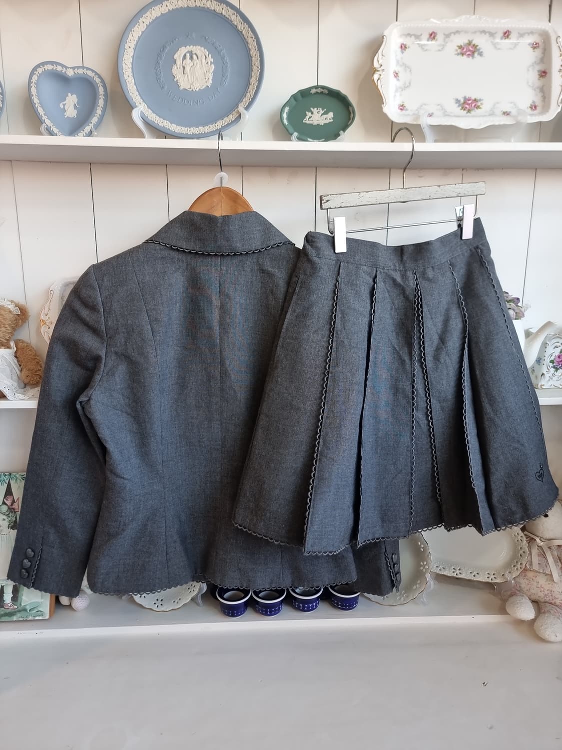 (mezzo piano/메조피아노) 그레이 하트버튼 포멀 셋업 세트 상품이미지10