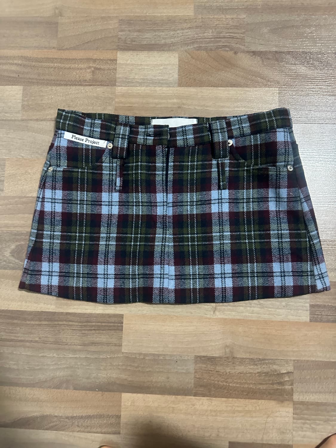 플리즈프로젝트 체크 치마 상품이미지3
