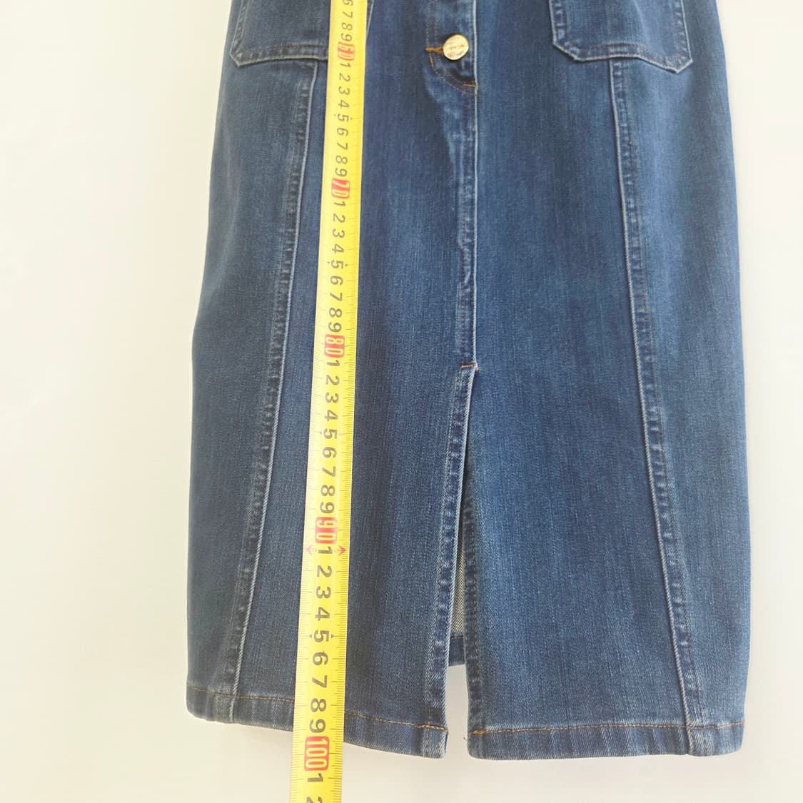 [GUESS] 게스 데님 멜빵 원피스 여성 S 상품이미지9