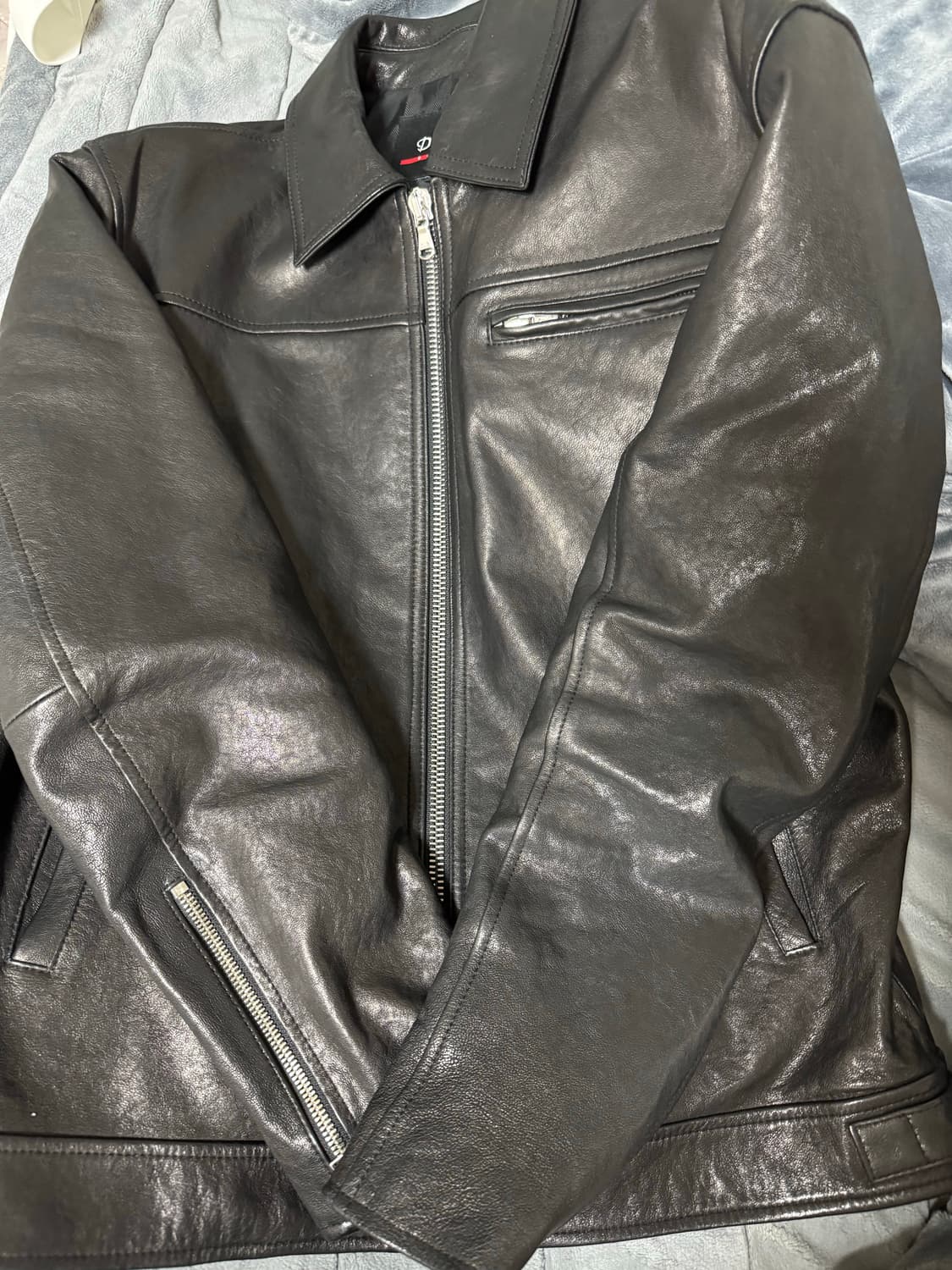 급처 도프제이슨 프리미엄 램스킨 베지터블 싱글 자켓 M 상품이미지6