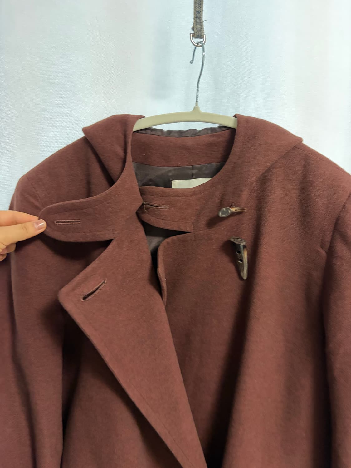 브라운 버건디 코트 상품이미지4