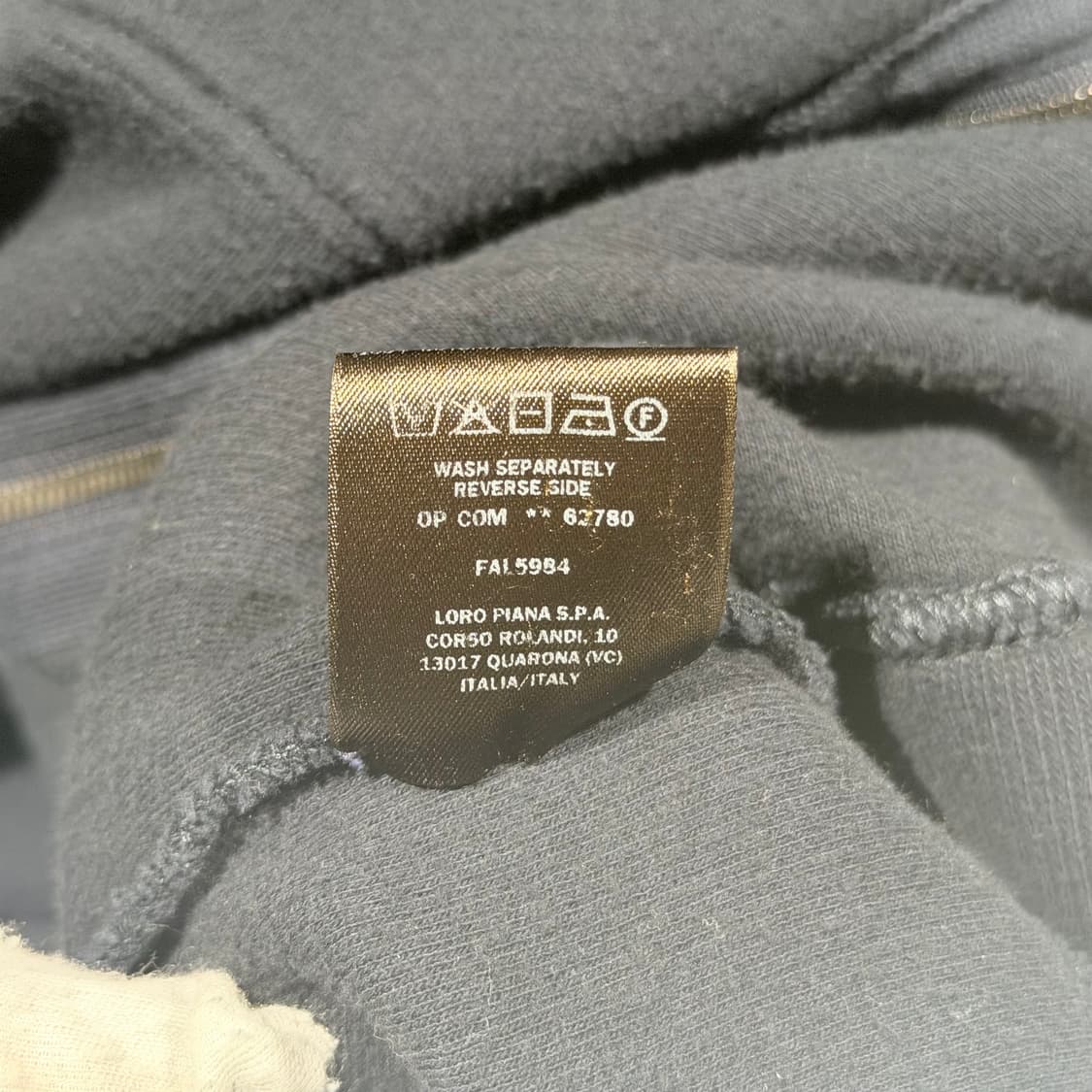 (A+/XXL) / 로로피아나 호시 후드 봄버 블랙 자켓 상품이미지5