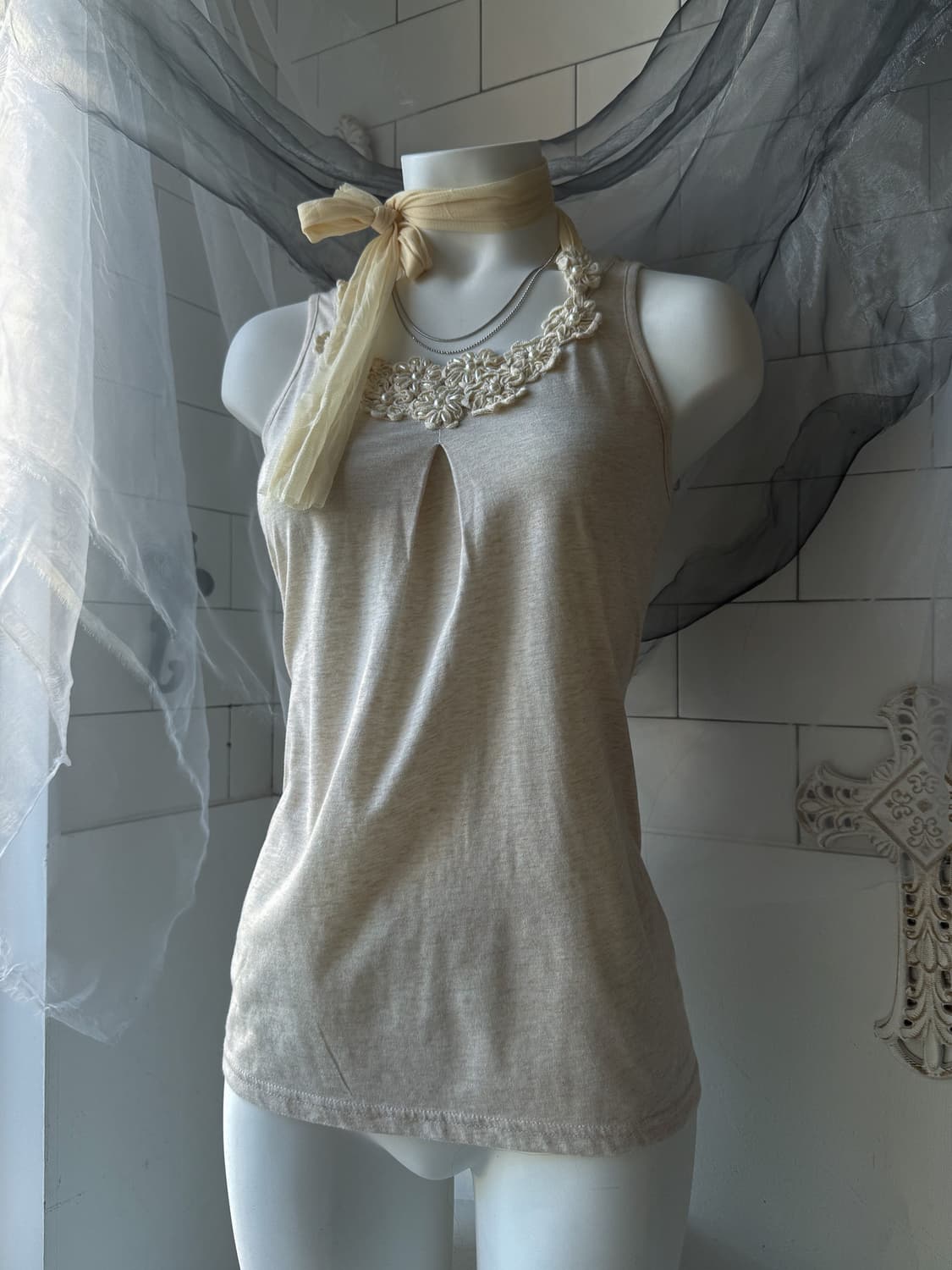 Pearl Corsage Sleeveless 0120 상품이미지1