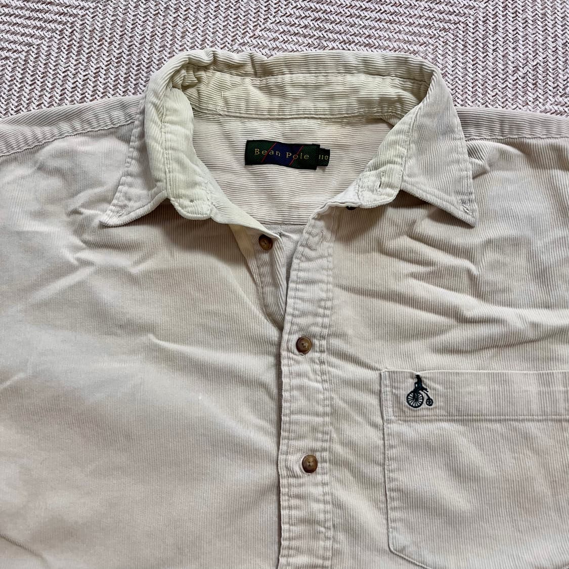 [정품] 빈폴 아이보리 포켓 골덴 셔츠 [ 110 ] 상품이미지3