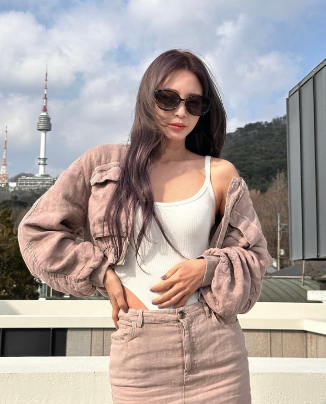 [새상품] 자라 포켓 린넨 봄버자켓 핑크 상품이미지3