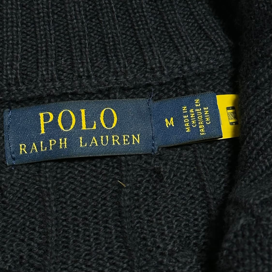 M 폴로랄프로렌 네이비 케이블 니트집업 상품이미지4