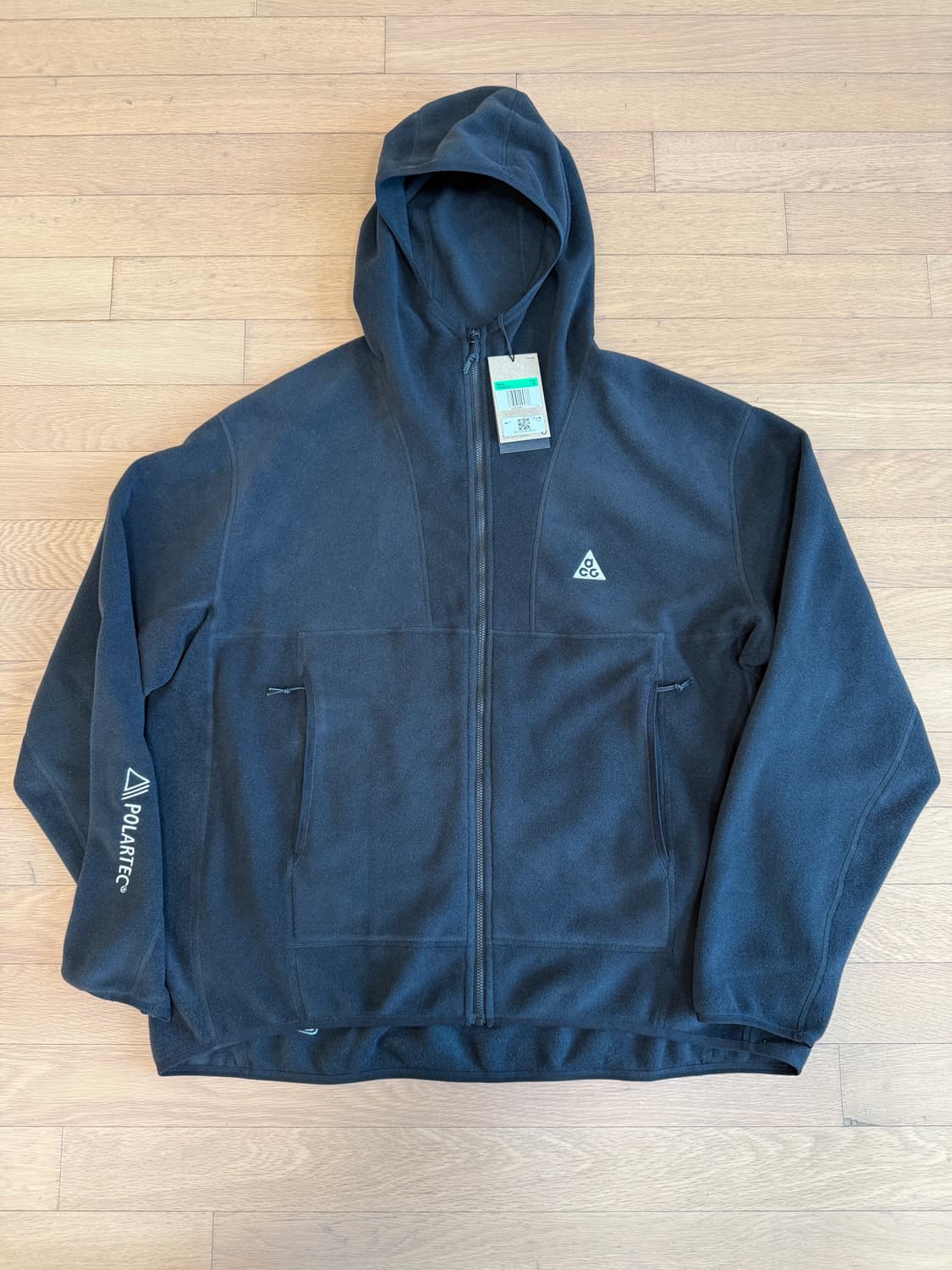 [XL] 나이키 acg 울프 트리 폴라텍 플리스 후드 집업 블랙 상품이미지1