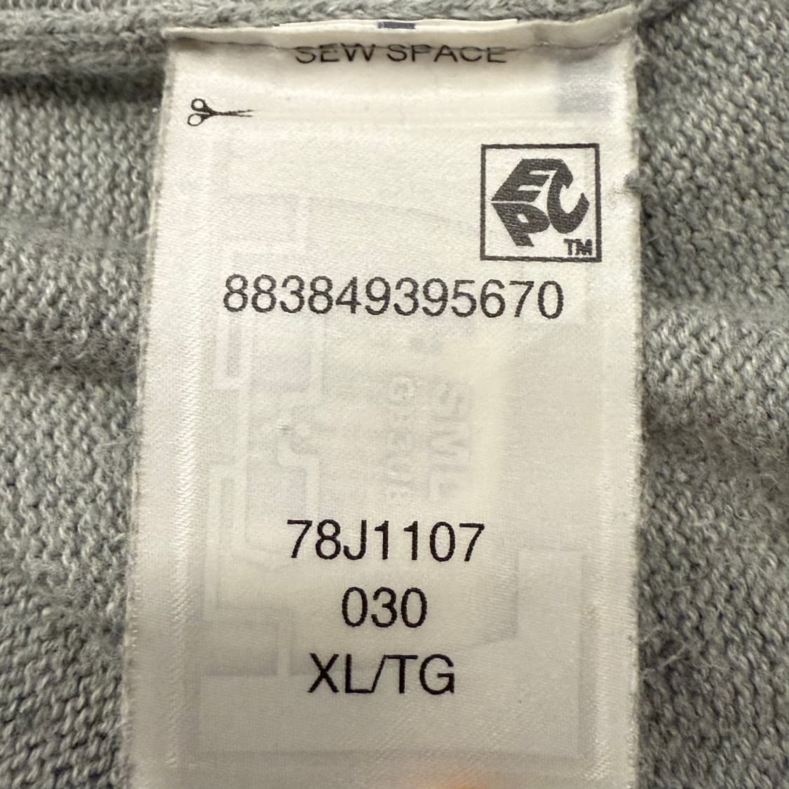 [정품/XL] 타미힐피거 하프집업 니트 그레이 b18 상품이미지6