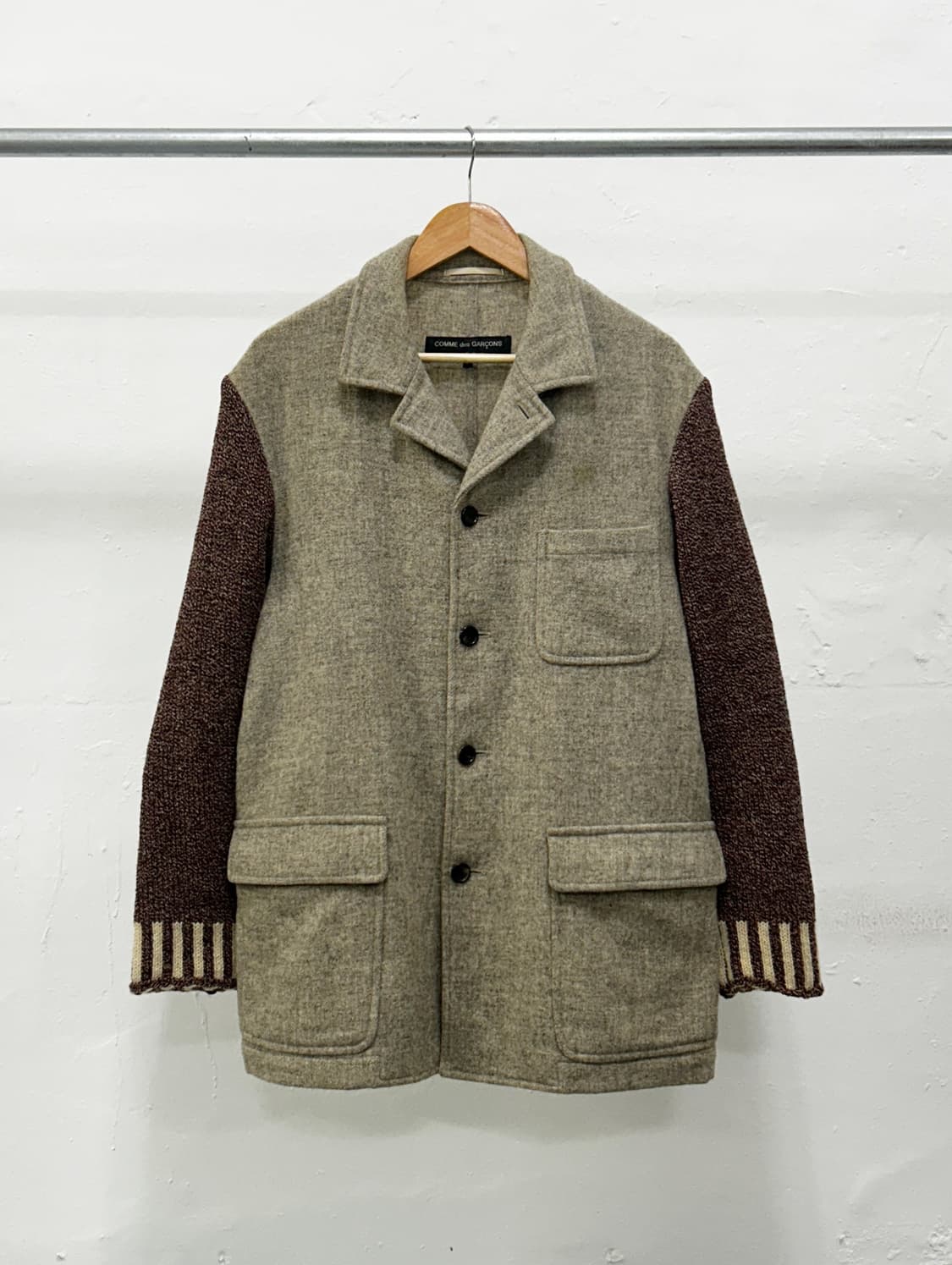 1996AW 꼼데가르송 옴므 플러스 니트 슬리브 자켓 상품이미지1