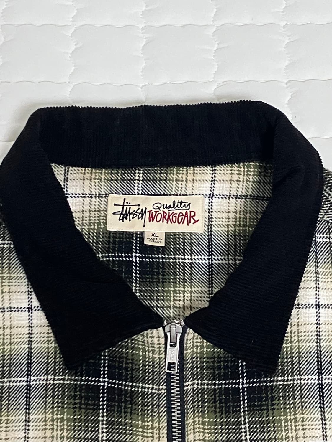 스투시 프랭크 플레이드 집업셔츠 토프 XL  상품이미지2