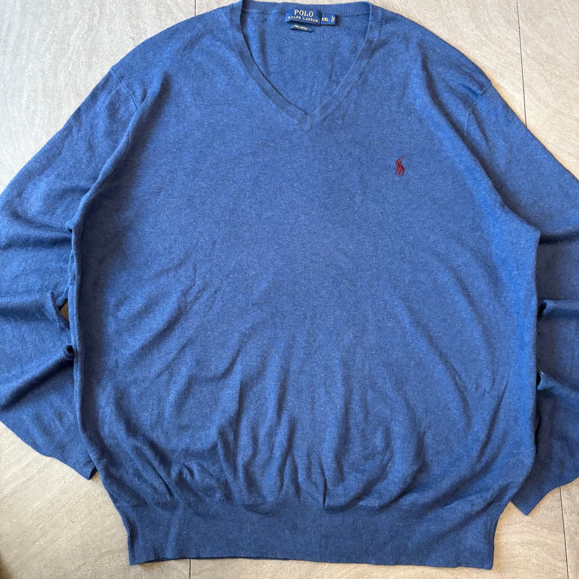 폴로 정품 블루 피마 코튼 니트 상품이미지4
