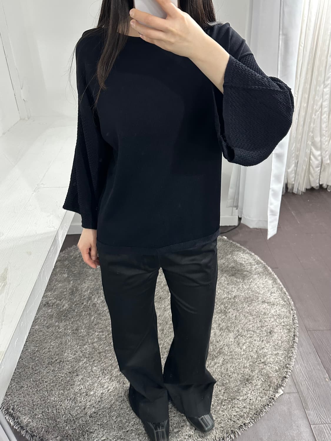 hiroko koshino navy top 상품이미지4