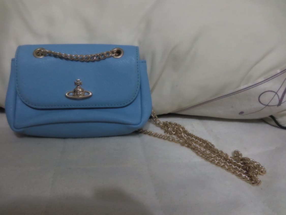 비비안웨스트우드 미니체인백 블루 상품이미지2