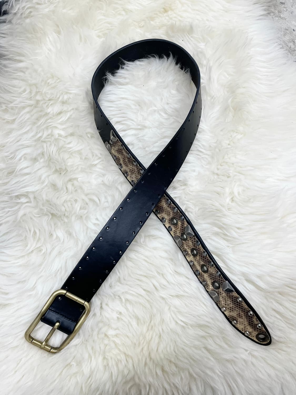 돌체앤가바나 레더 파에톤 스터드 버클 벨트*레어 상품이미지2