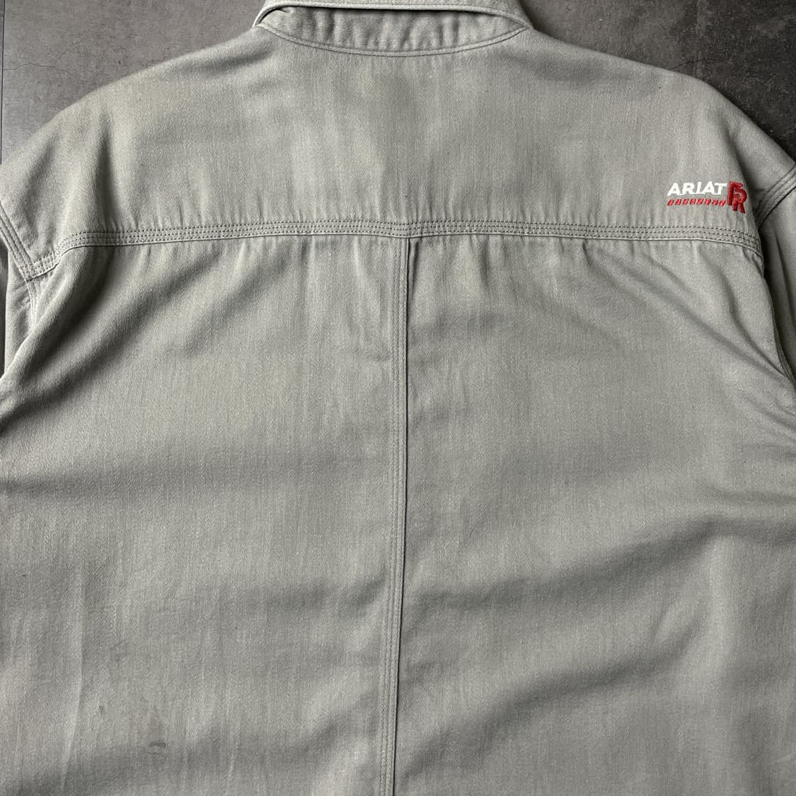 ARIAT 빈티지 라이트 그레이 코튼 워크 셔츠 A00589 상품이미지8