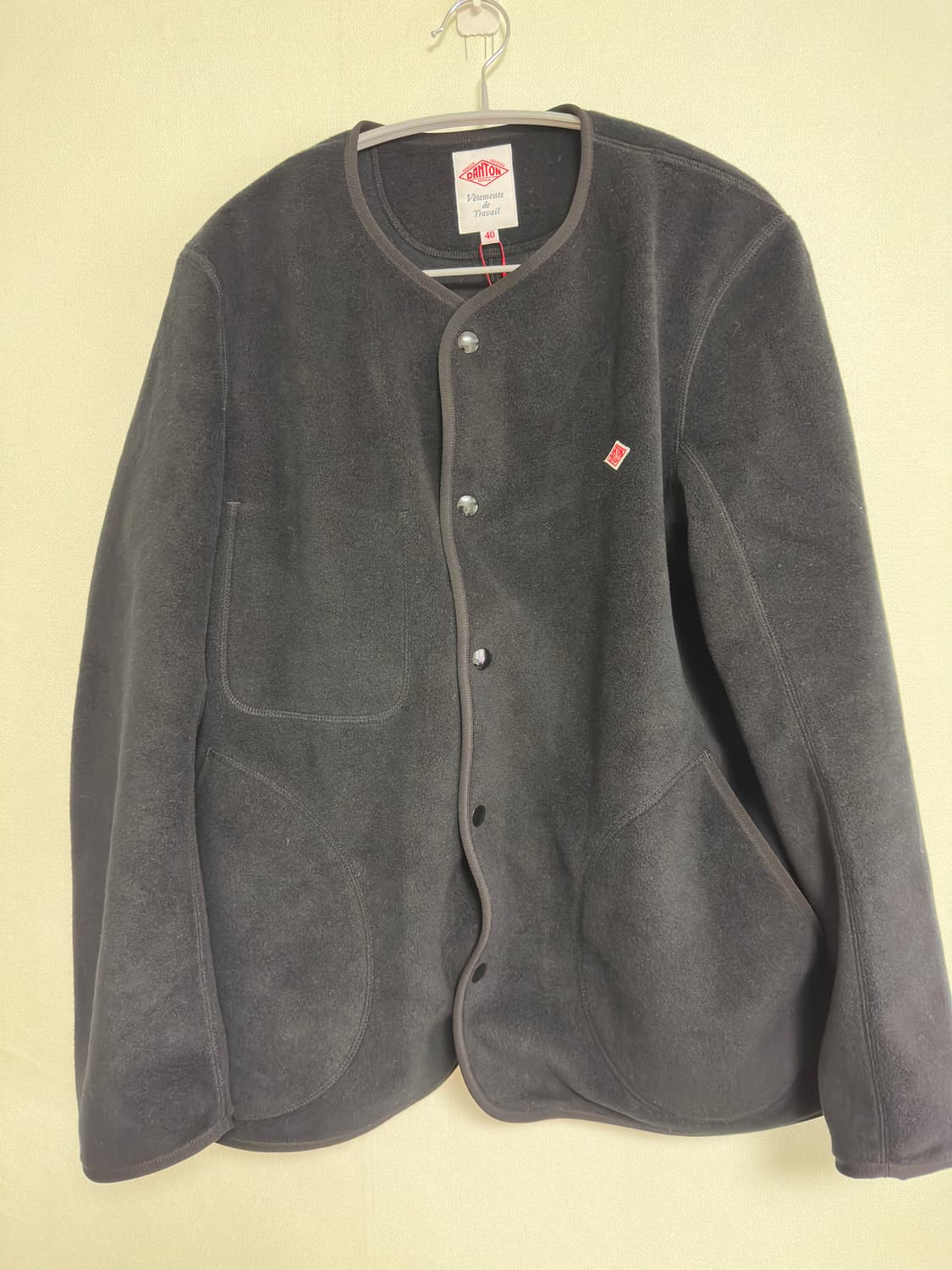 단톤 후리스 가디건 (블랙, 40) 상품이미지2