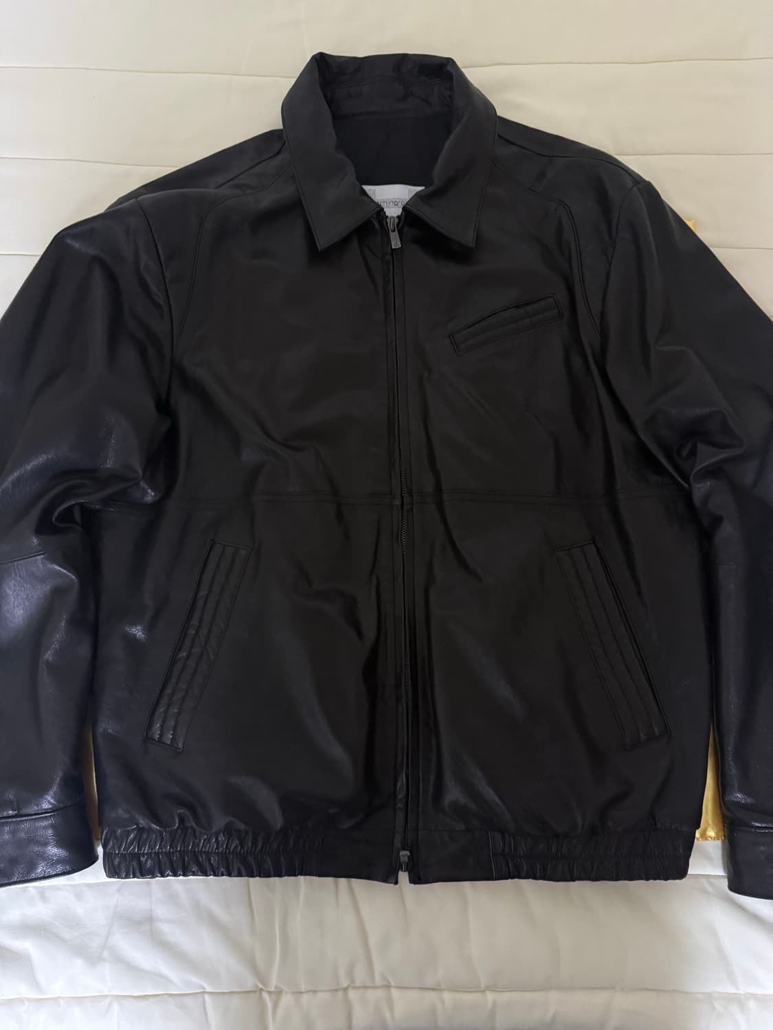 해칭룸 스티치 볼륨 레더 자켓 3사이즈 상품이미지3