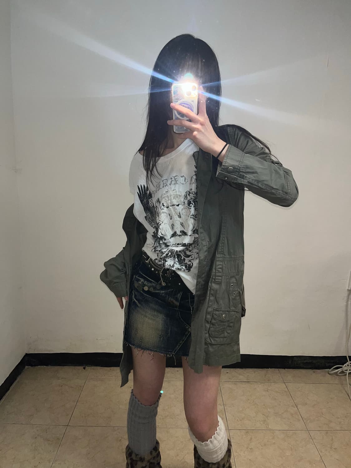 TBJ jeans 그런지 카키 야상 자켓 상품이미지1