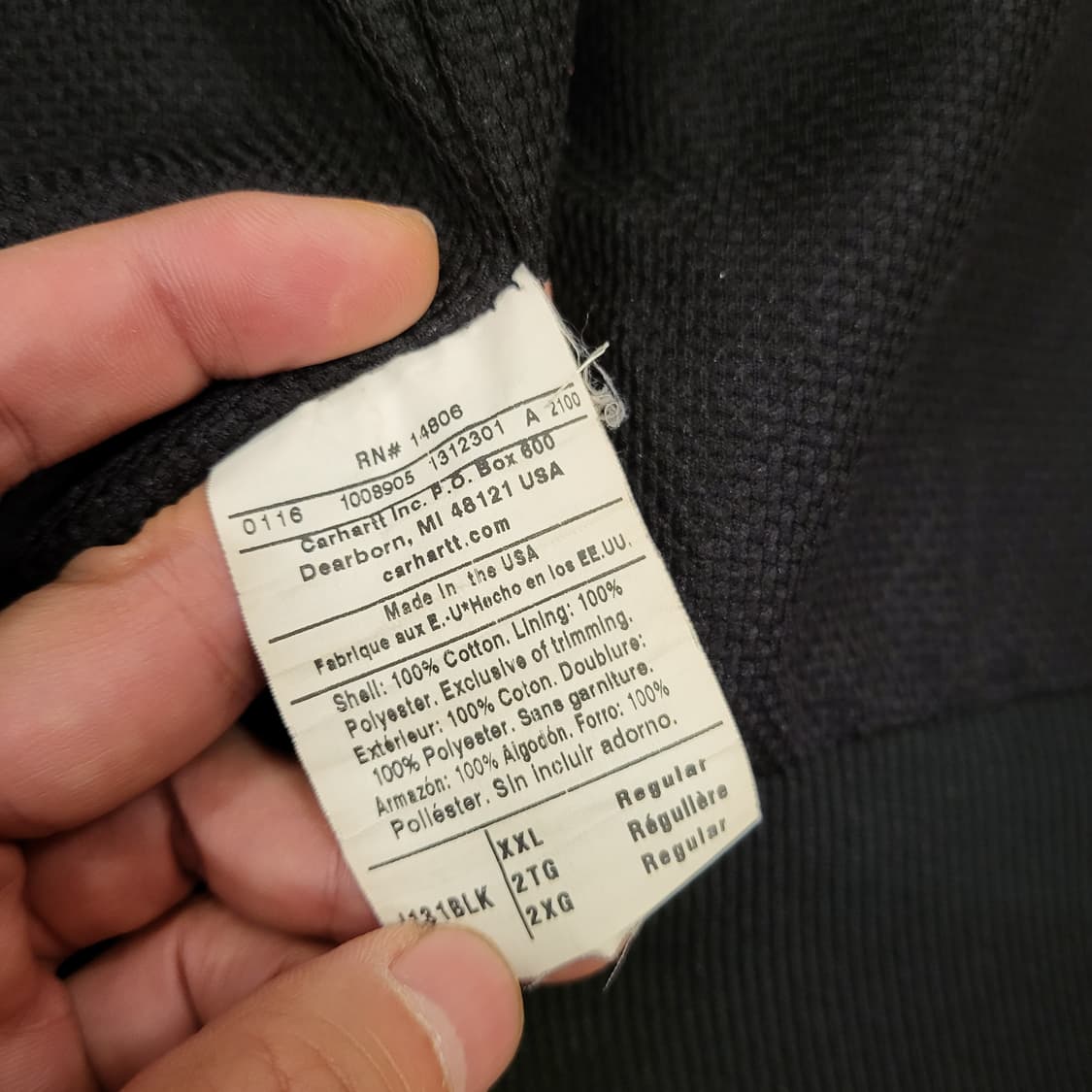 칼하트 엑티브 자켓 (2XL) made in USA  상품이미지9