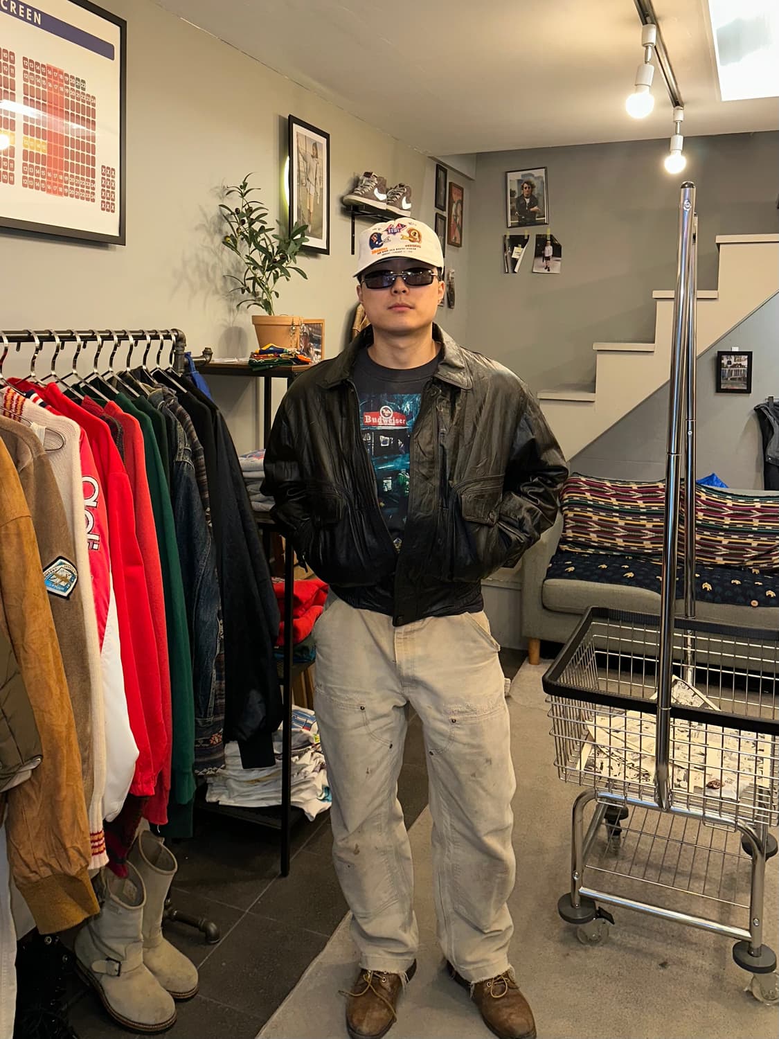 90’s Play Boy genuine leather bomber JK 상품이미지2