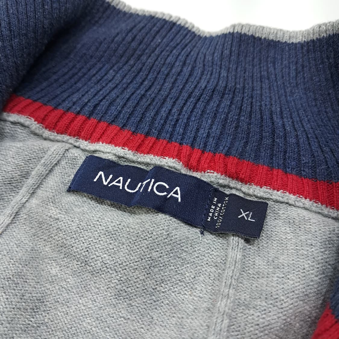 CL137 XL 노티카 90s 버티컬 텍스처 하프 버튼 니트 상품이미지4