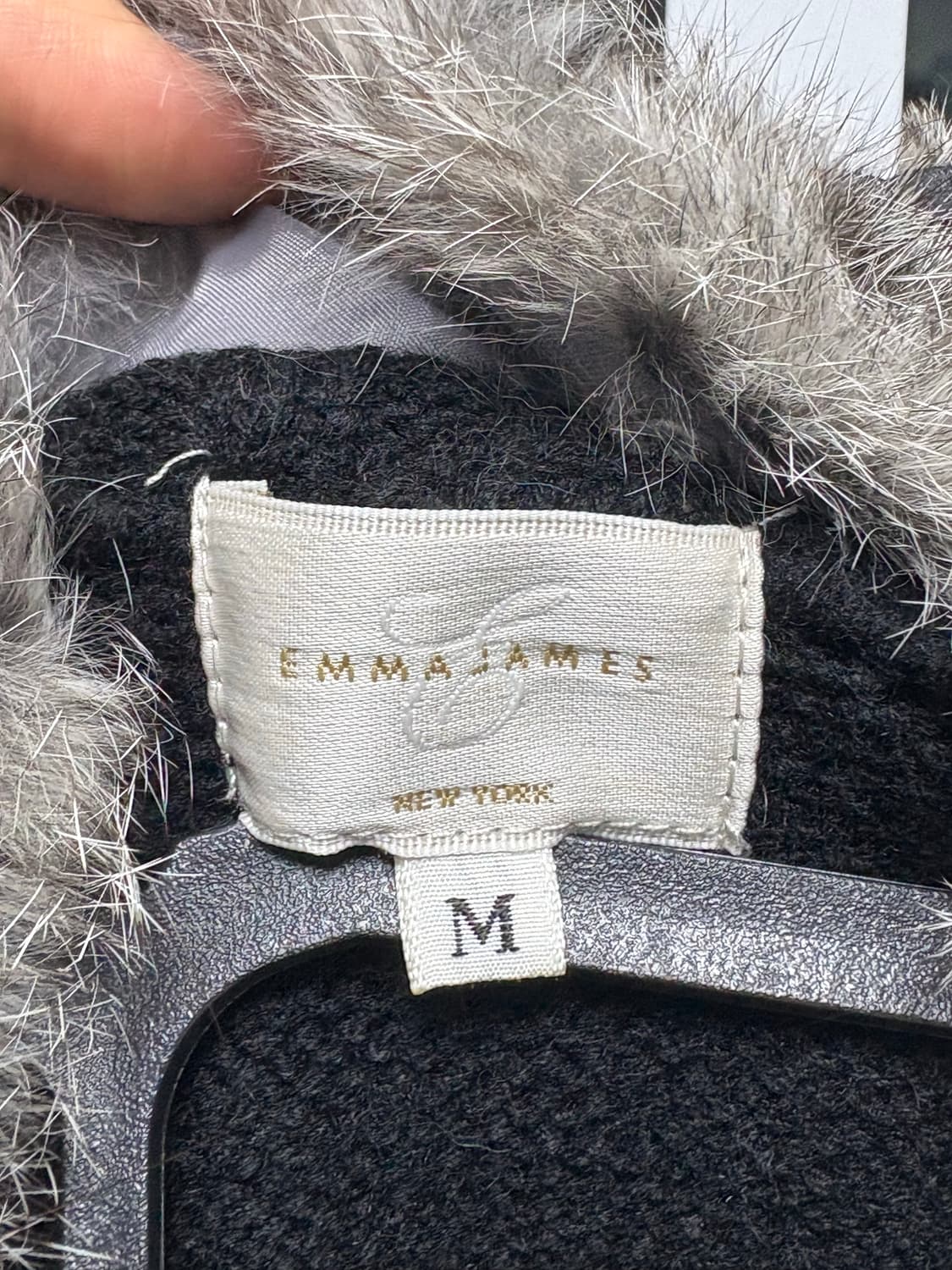 일본빈티지 블랙 퍼가디건 상품이미지3