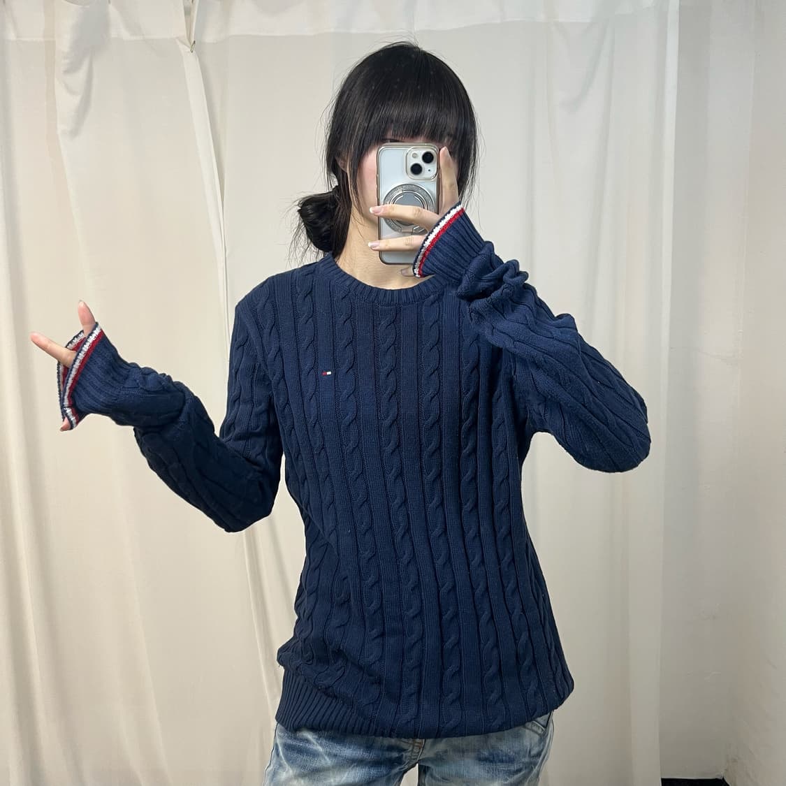 Tommy Hilfiger navy knit 상품이미지2