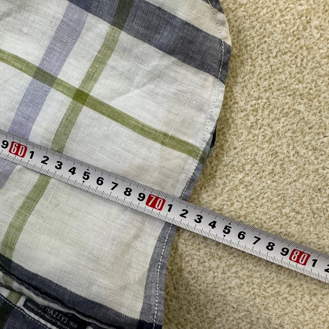 105 헤지스 린넨 체크 반팔셔츠 0317D 상품이미지6