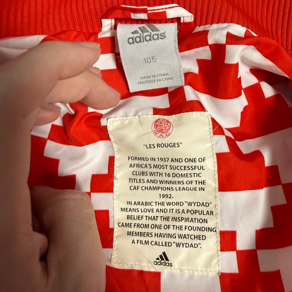 아디다스 카사블랑카 져지 레드 105 트랙탑 상품이미지3