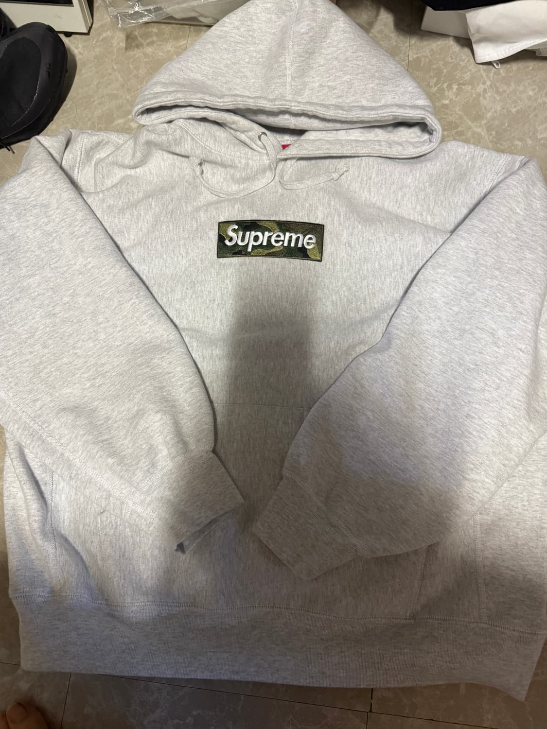 L사이즈 슈프림 23FW 박스로고 후드 애쉬그레이 카모박스로고 상품이미지1