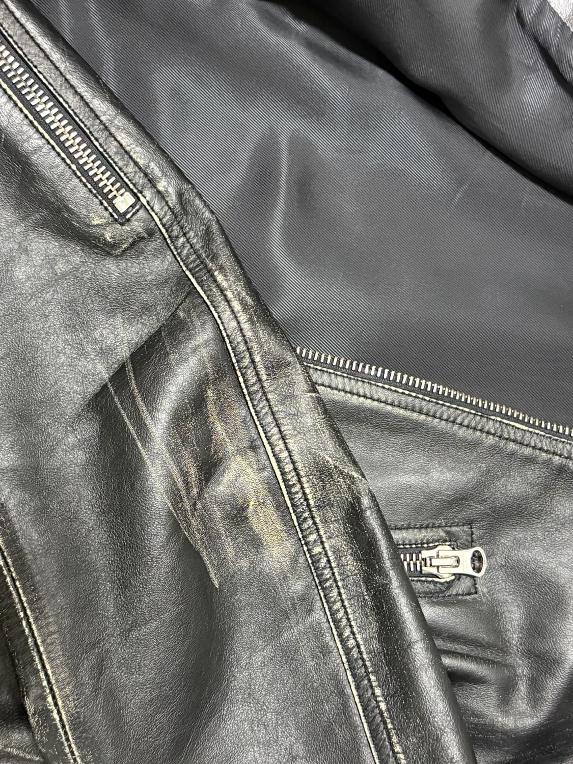 MM6 빈티지 이펙트 레더자켓 48 상품이미지8