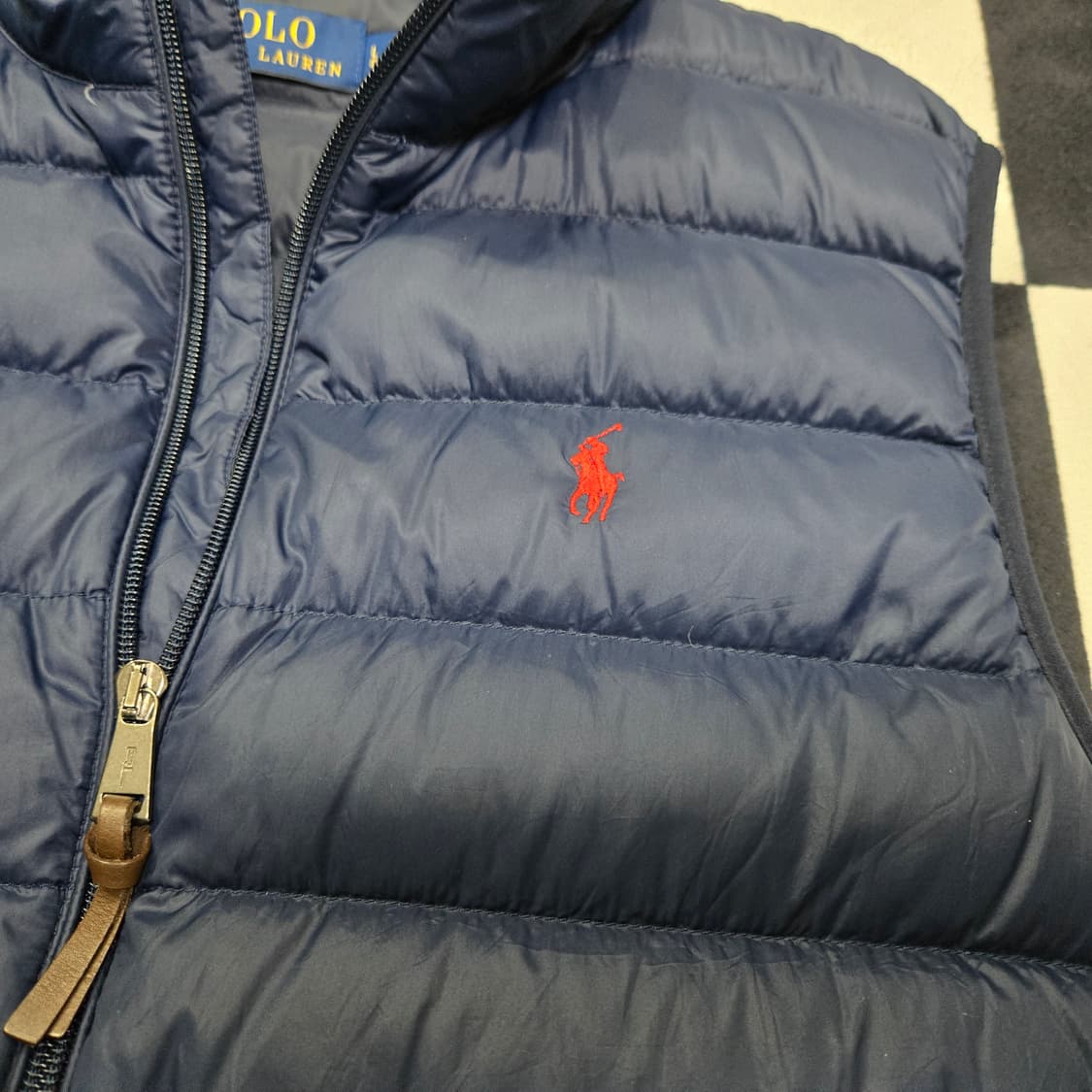 L 폴로랄프로렌 경량 패커블 오리털 다운 베스트 네이비 상품이미지2