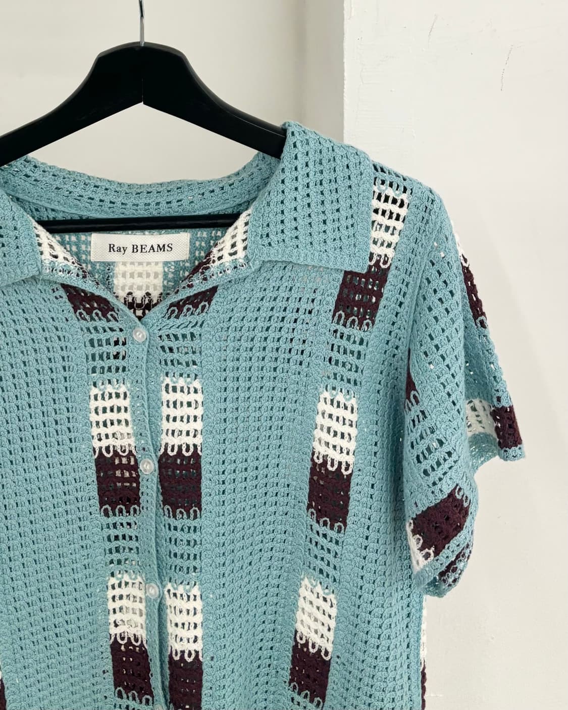 레이 빔즈 크로셰 니트 셔츠 상품이미지4