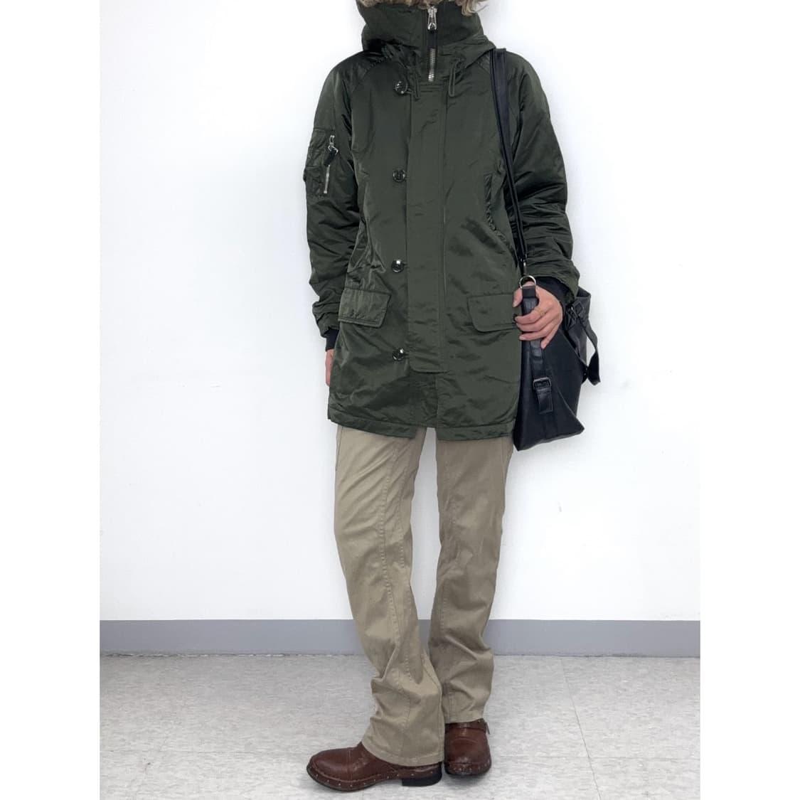 빈티지 GAP 카키 하이넥 야상 점퍼 자켓 상품이미지2